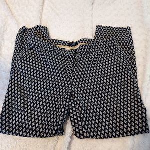 Willi Smith blue Cotton geometric print ankle pants size 6 Office Travel